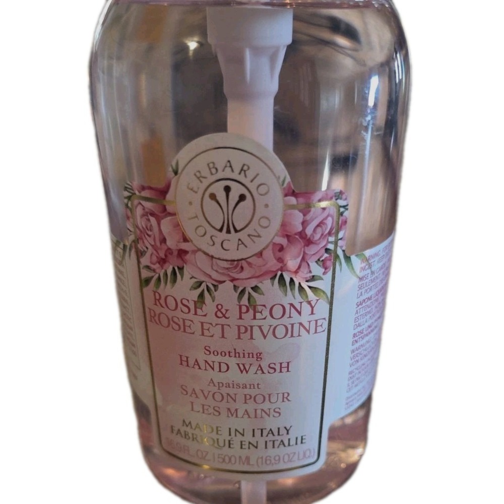 ERBARIO TOSCANO - ROSE & PEONY - SOOTHING SHOWER GEL 33.8 OZ BODY WASH Italy